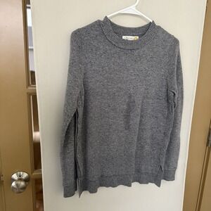 C&C California Womens Large Grey Merino Wool Alpaca Blend Long Sleeve Sweater